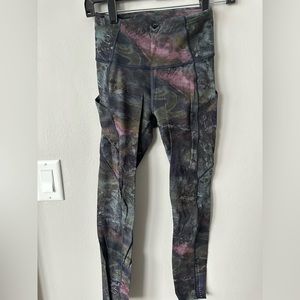 Lululemon fast and free patterned leggings